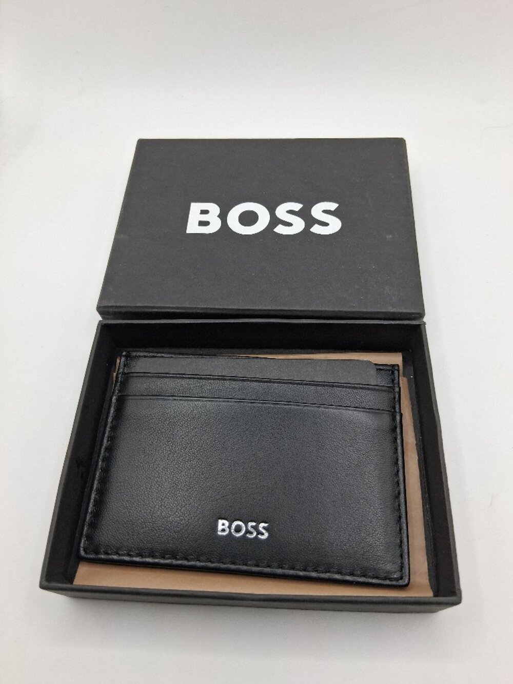 BOSS Hugo Boss Randy N Leather Card Case – NWT and Box 2001? Black & Sliver Logo